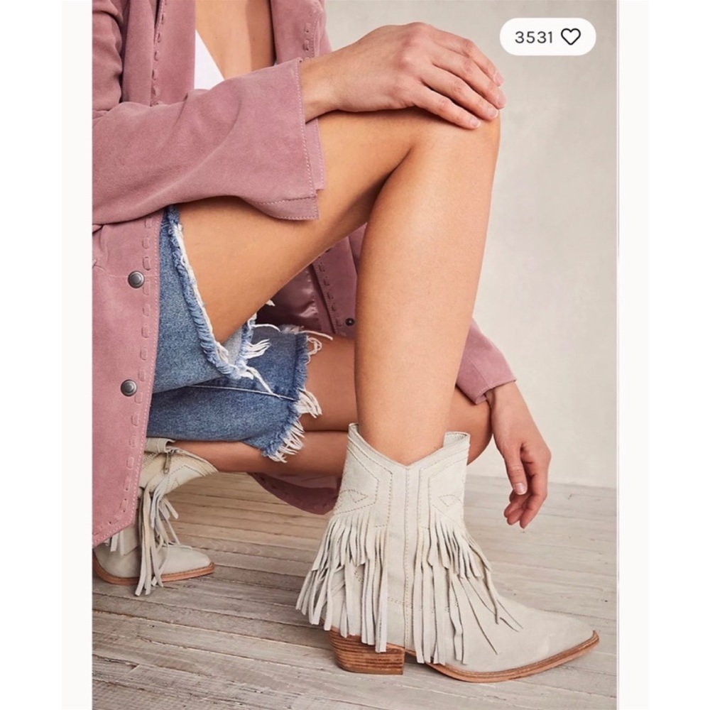 Free People Lawless western fringe boots